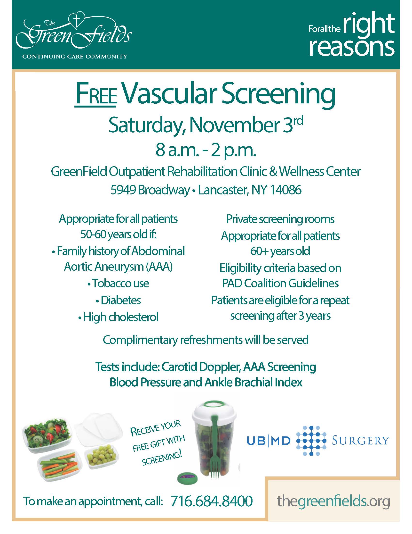 Free Vascular Screening 