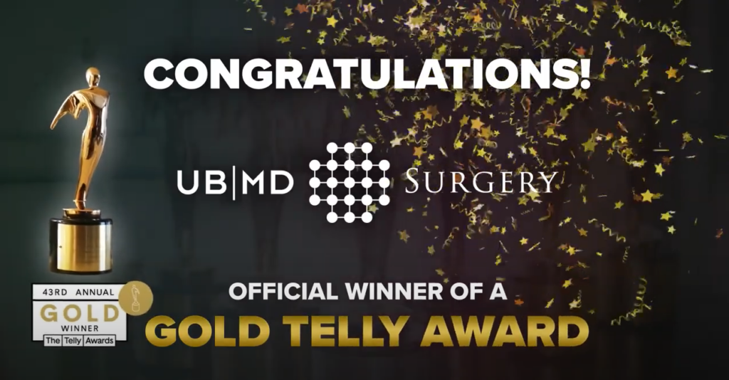 UBMD Surgery Commercial Wins Gold Telly Award