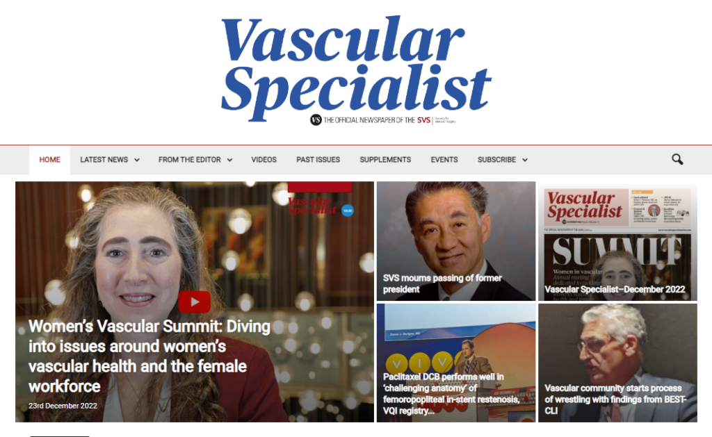 Women’s Vascular Summit: Dr. Linda Harris featured on Cover of Vascular Specialists