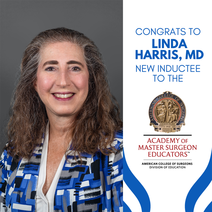 Dr. Linda Harris New Inductee to Academy of Master Surgeon Educators